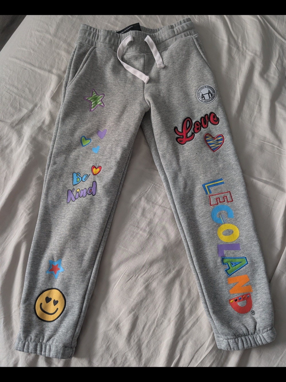 Lego Gray Sweatpants LEGOLAND Graffiti Fleece Youth Medium Joggers